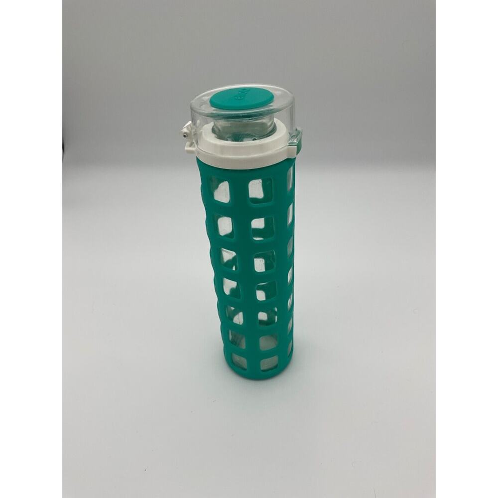 Ello 20oz‎ Glass Bottle w/ One-Touch Flip Lid, Silicon Sleeve, BPA-Free